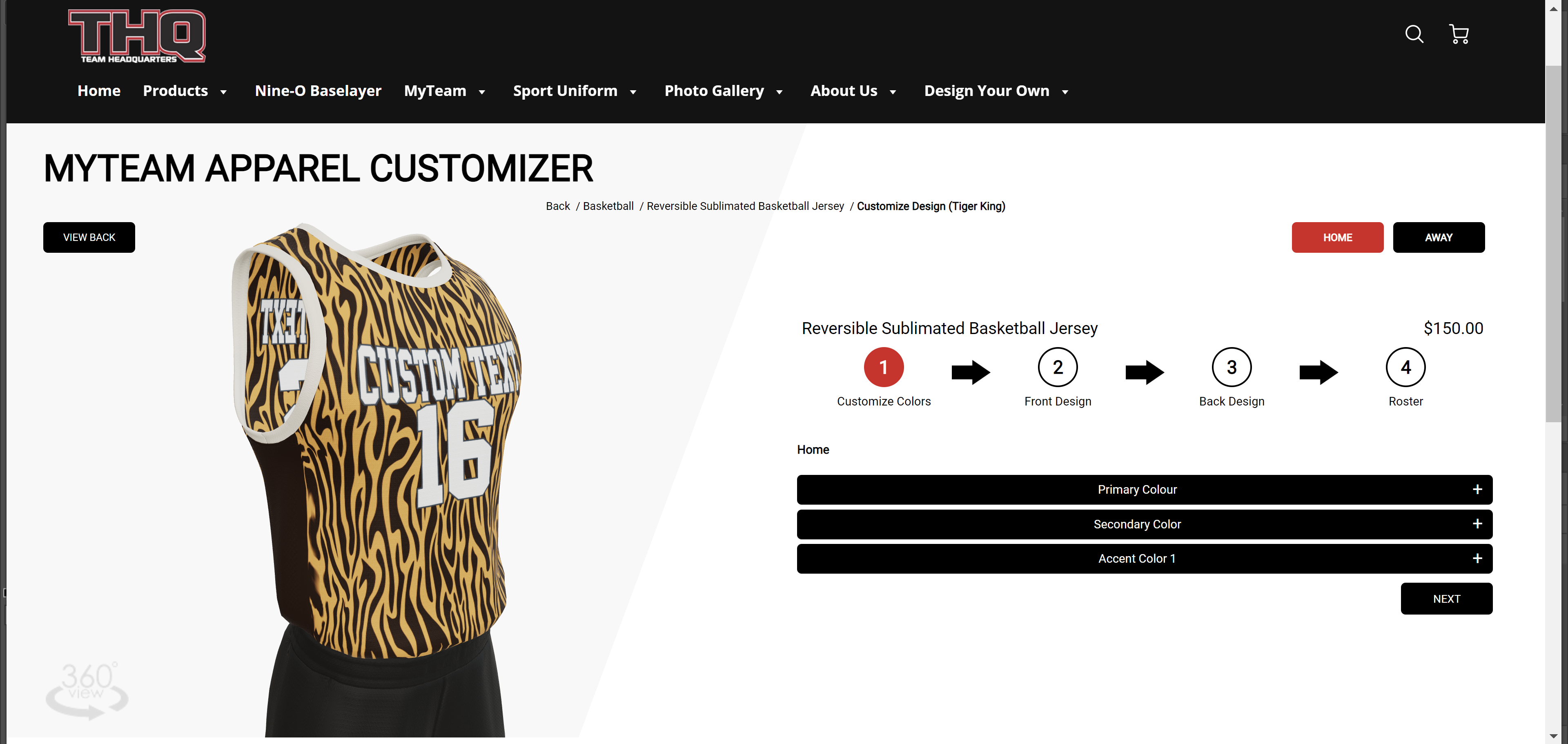 Online 3D Basketball Jersey Customizer